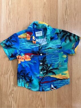 TUNEVUSE Hawaiian Button Down Kids Shirt 3T 4T